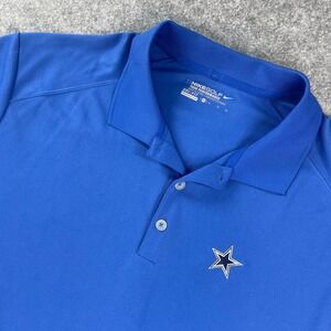 Nike Tour Performance Mens Polo Shirt XL Blue Short Sleeve Dri Fit Dri-fit Tiger